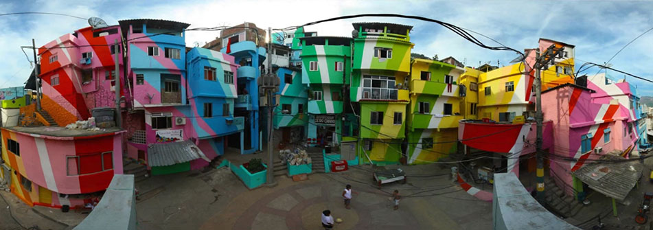 colorful houses colony image